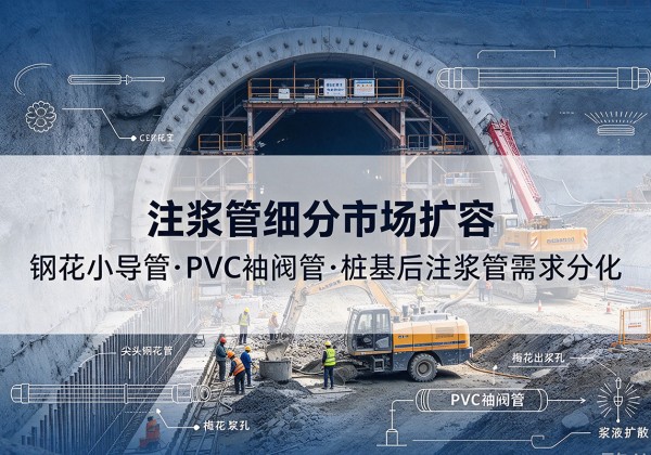 留坝注浆管细分市场扩容，隧道钢花小导管、PVC 袖阀管、桩基后注浆管需求分化